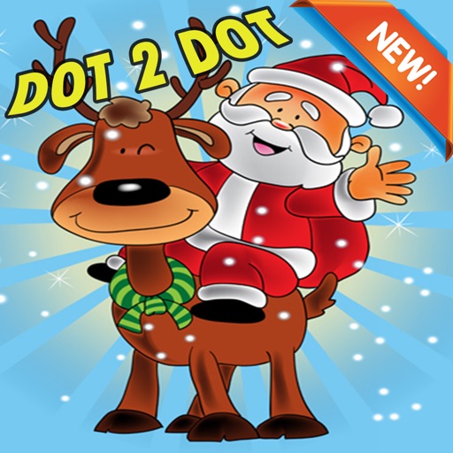 Brain dots Christmas & Santa claus Coloring Book - connect dot coloring pages games free for kids and toddlers any age Icon