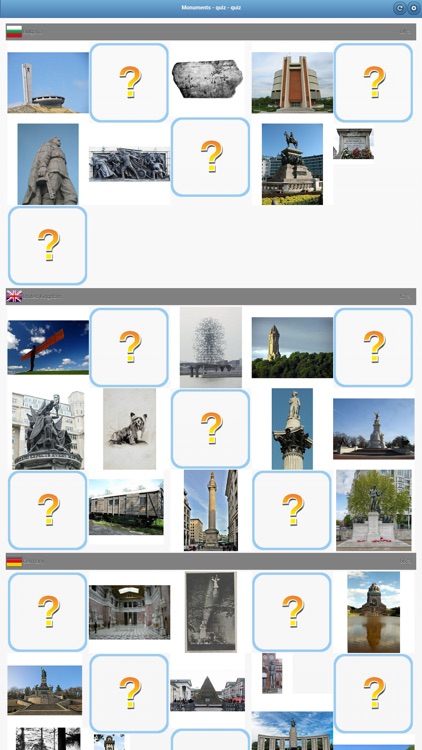 Monuments - quiz