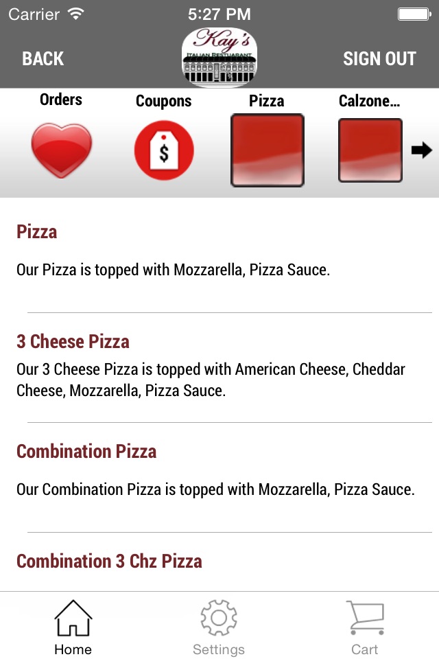 Kays Italian Restaurant screenshot 3