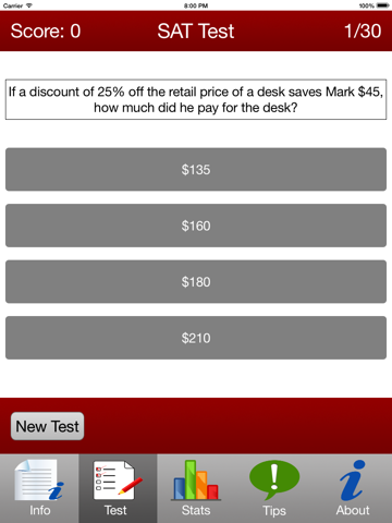 Screenshot #4 pour SAT Reasoning Tests