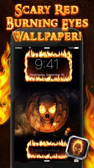 Skull on Fire Wallpapers – Cool Background Pictures and Scary Lock Screen   - appPicker