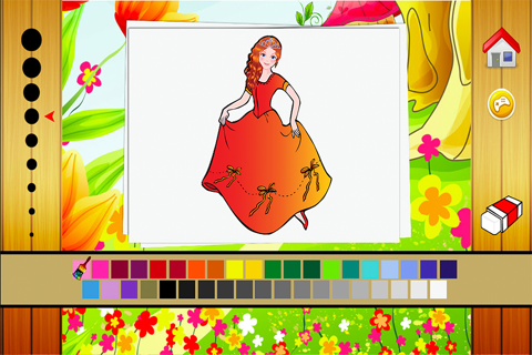 Princess Girls Coloring Book - All in 1 cute Fairy Tail Drawing and Painting Colorful for kids games free screenshot 2