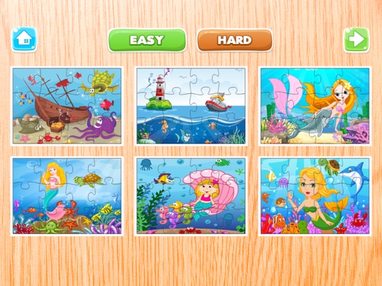 Mermaid Princess Puzzle Under Sea Jigsaw for Kids iPad screenshot 3 - Games app