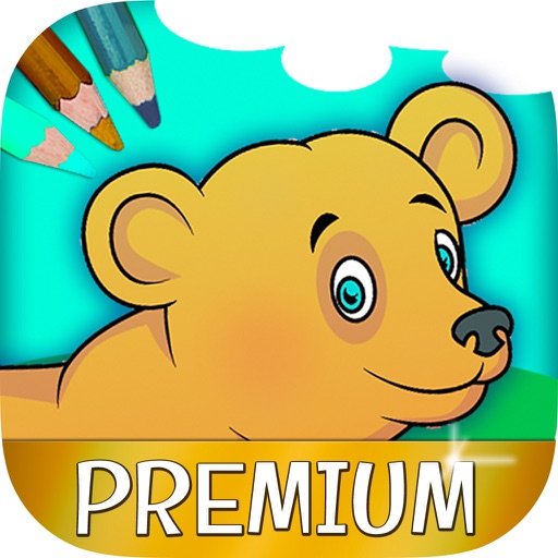 Color Wild Animals - coloring book for kids 3 8 years Premium Icon