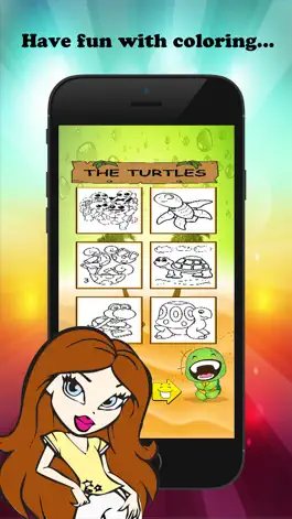 Game screenshot Черепаха мультфильм Краска и раскраска Обучение Мастерство - Забавные игры бесплатно для детей apk