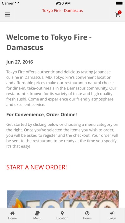 Tokyo Fire - Damascus Online Ordering