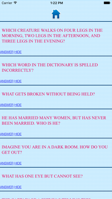 Screenshot #1 pour English Funny Riddles