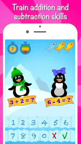 Game screenshot Icy Math Free Addition and Subtraction game for kids and adults good brain training and fun mental maths tricks apk