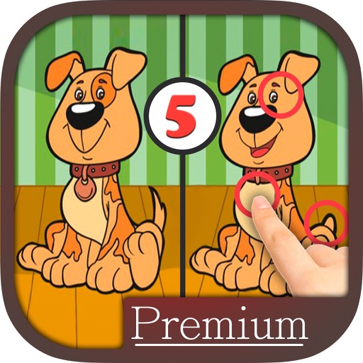 Spot and find differences of pictures & color images brain training game - Premium icon