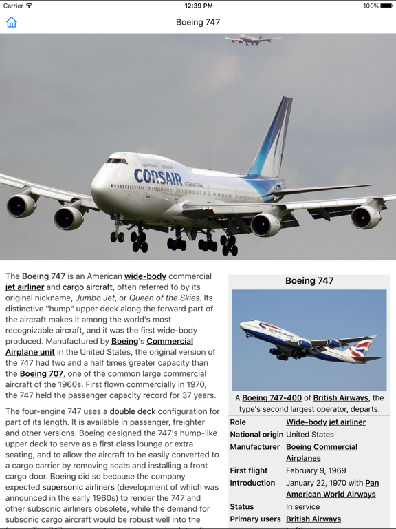 CHI Encyclopedia of Airliners iPad screenshot 3 - Education app