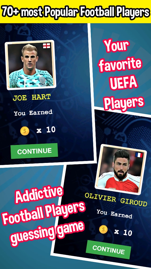 Guess The Football Player Quiz UEFA Edition iPhone App