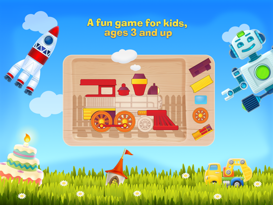 Tim the Fox - Puzzle - free preschool puzzle game iPad screenshot