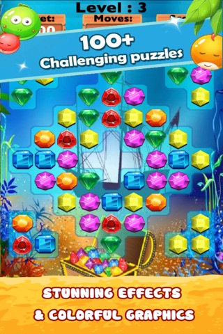 Jewel Diamond Buster HD-The Best Top Game for Kids and Family screenshot 3
