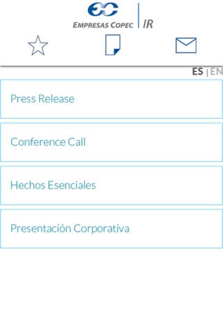 Empresas Copec IR screenshot 2