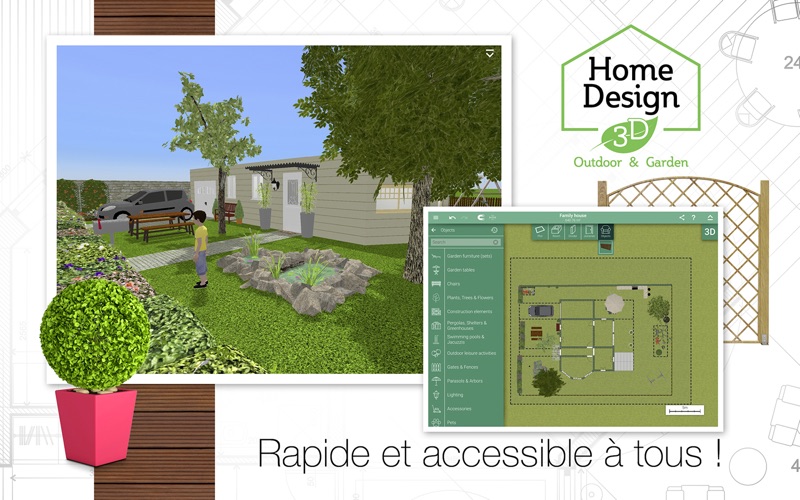 Screenshot #2 pour Home Design 3D Outdoor&Garden