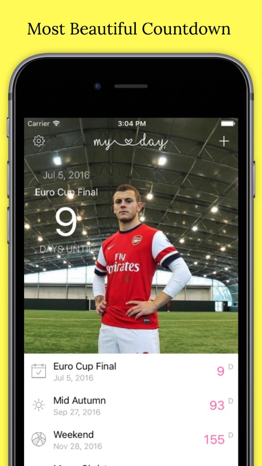 #1. Countdown. (Event Days Reminder, Timer and Calendar Event Countdown) (iOS) Podle: Aamir Elahi