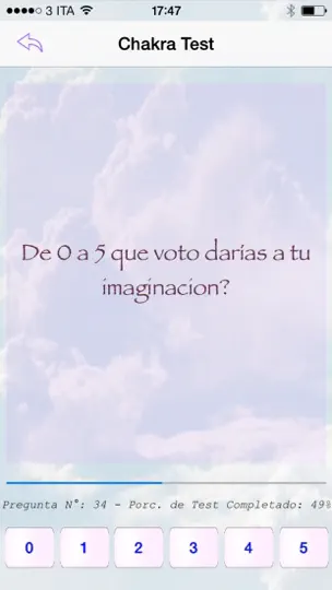 Captura de pantalla de Chakra Test - Descubre El Estado De Tus Chakras, Armoniza Las Energias De Tus Chakras Desequilibrados en iPhone 2