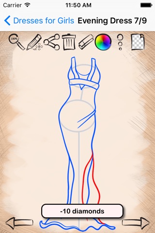 Easy Draw Dresses For Princess screenshot 3