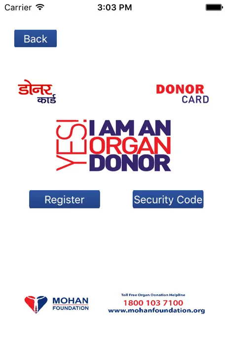 E-Donor Card App from Mohan Foundation