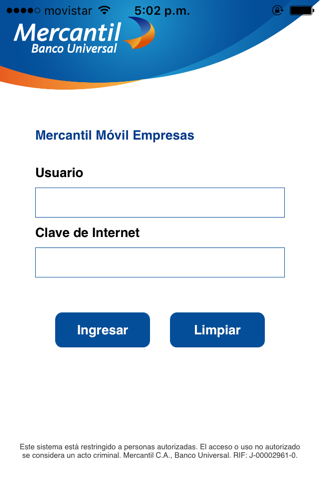 Mercantil Móvil Empresas screenshot 2