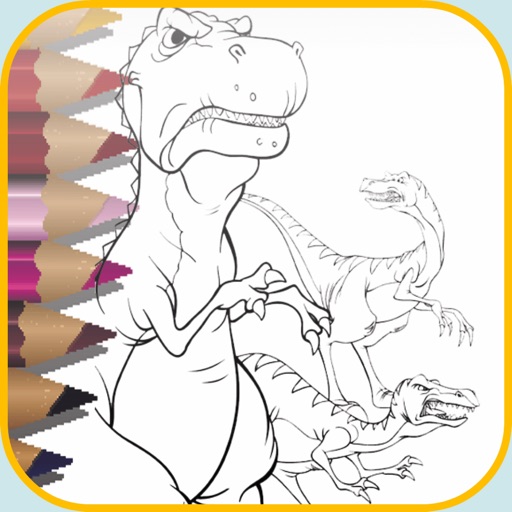 dinosaur world coloring - Discovery & dinosaurs Park Colorings Books free game and for kids dino zoo stars page Icon