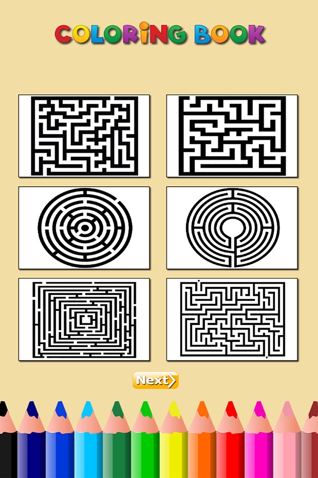 The Labyrinth Coloring Book: Learn to find the treasure in maze, Free games for children screenshot 2