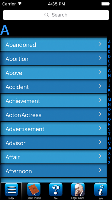 Edgar Cayce’s Dream Dictionary Screenshot 1 - AppWisp.com Edgar Cayce’s Dream Dictionary Screenshot 1 - AppWisp.com