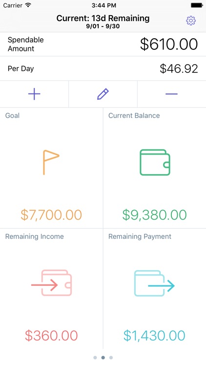 Spendable - Managing Balance