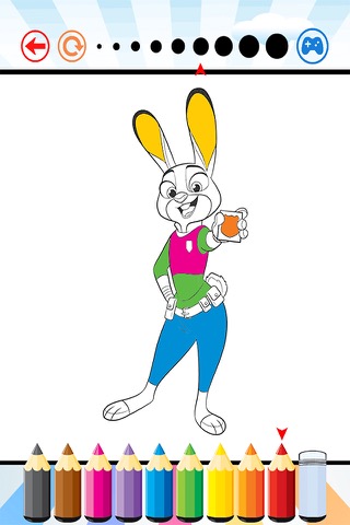 Coloring Book For Kid Education Game - Nick and Judy Edition Drawing And Painting Free Game HDのおすすめ画像2