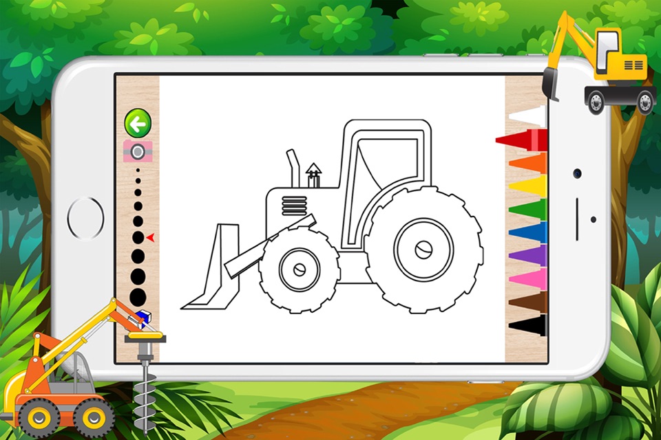 Tractor Coloring Book - Trucks & Construction Vehicles Coloring Book screenshot 2