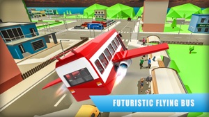 Futuristic Flying Bus Pilot - Extreme Rescue Bus Flight and Transport 3D Simulator screenshot #1 for iPhone