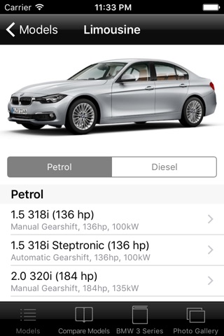 Specs for BMW 3 Series 2015 edition screenshot 2