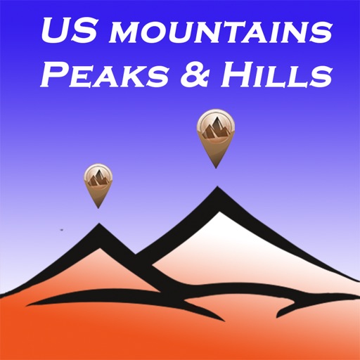 US Mountains, peaks and hills in augmented reality Icon