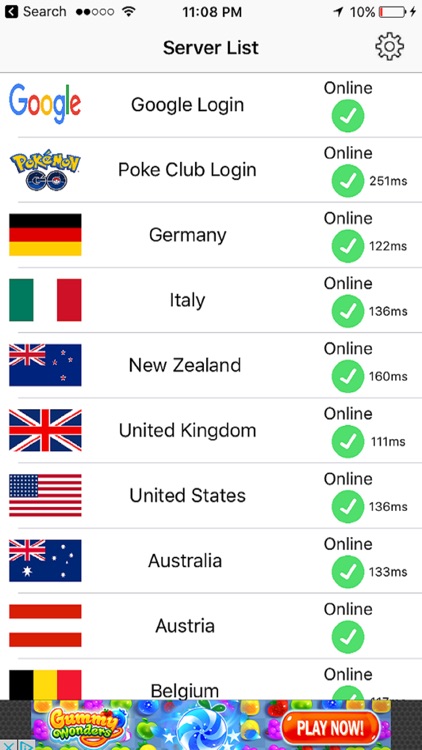 Connection Status For Pokémon GO