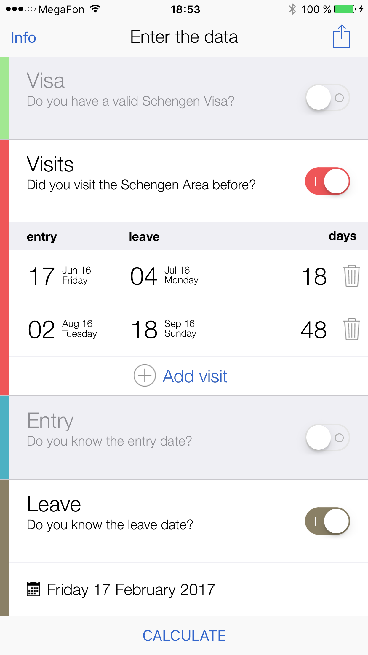 Schengen Calculator