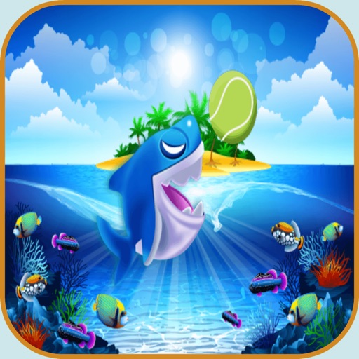 shark touch tennis ball icon