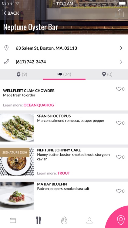 Pearl - Find Seafood at Restaurants Around You