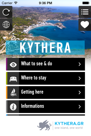 Kythera island travel guide - kythera.gr screenshot 2