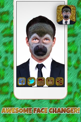 動物のヘッドマスク – 動物と顔をスイッチするための最良の顔変化のランド写真ブレンダーのおすすめ画像4