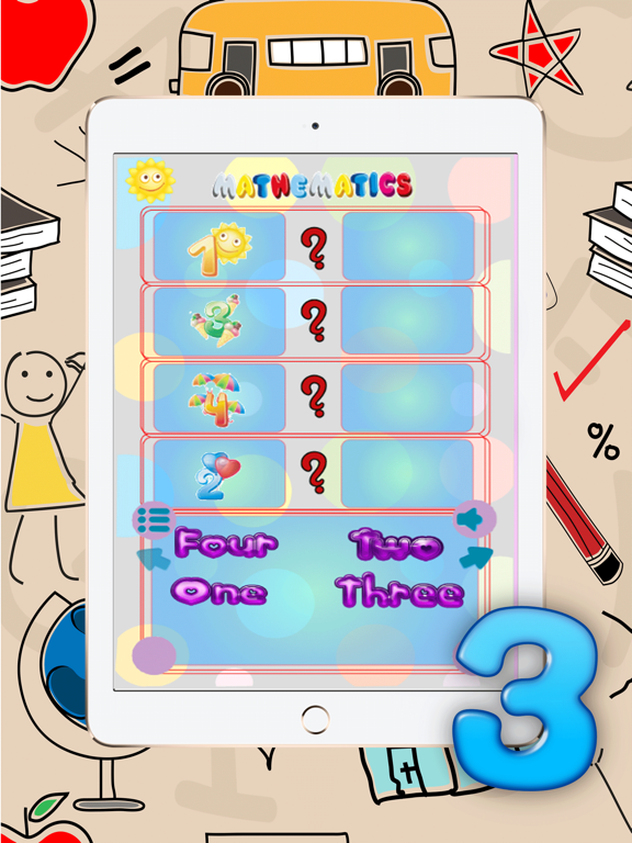 123 Mathematics : Learn numbers shapes and relation early education games for kindergarten iPad screenshot