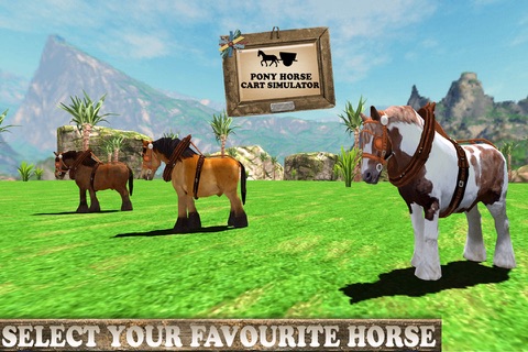 Pony Horse Cart Adventure Simulator 2016-Transport Fruits and Vegetables from Farm to City screenshot 4