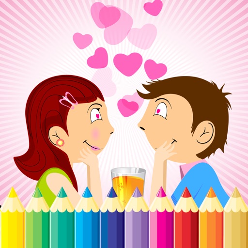 Valentine Day Coloring Book - All In 1 Drawing, Paint And Color Games HD For Good Kid icon