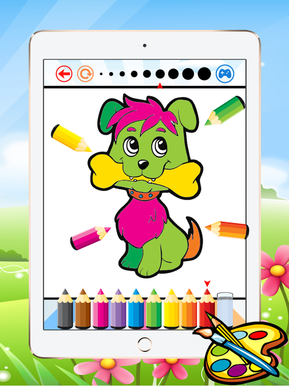 Dog & Cat Coloring Book - All In 1 Drawing Paint And Color Games for Kid iPad screenshot