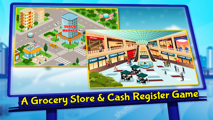 Supermarket Boy Summer Shopping Mall - A grocery Store and Cash Register game