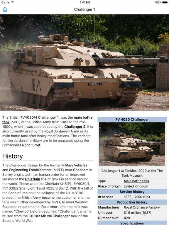 CHI Encyclopedia of Tanks iPad screenshot 4 - Education app