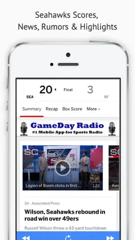 Game screenshot Seattle GameDay Sports Radio – Seahawks and Mariners Edition apk