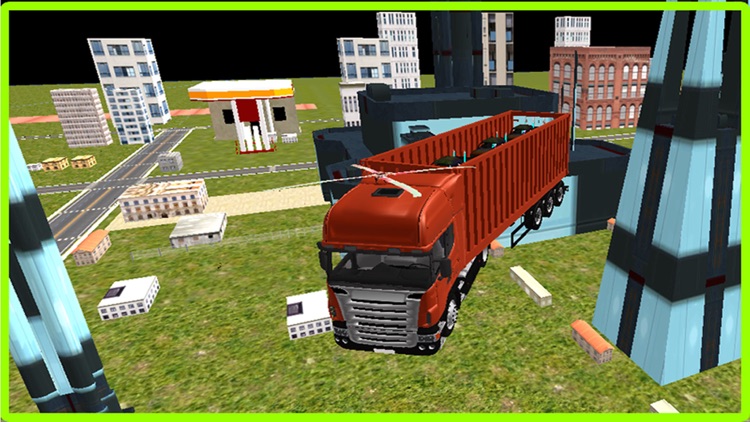 Flying Car Transporter Truck Simulator - Futuristic Transformer Truck Stunts screenshot-4