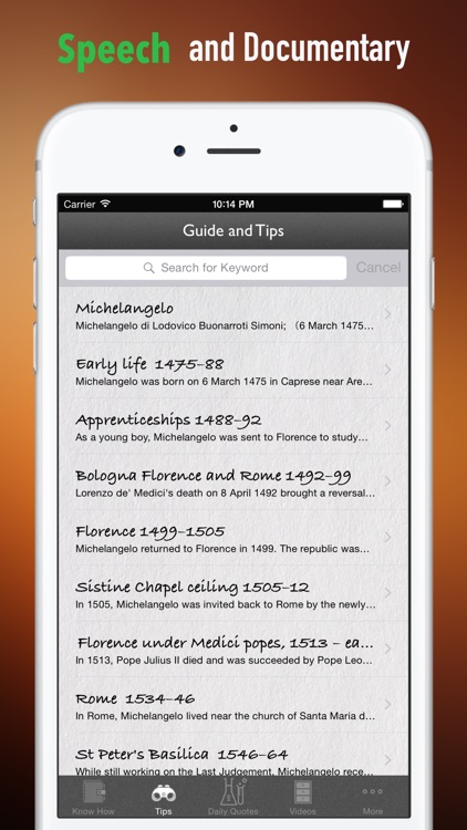 Michelangelo Biography and Quotes: Life with Documentary screenshot-3