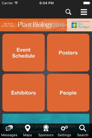 Plant Biology 2016 screenshot 2