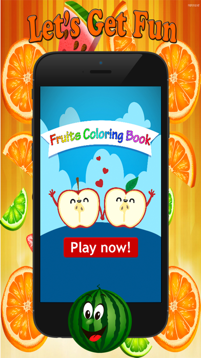 Fruit Vegetable Paint and Coloring Book: Learning Skill The Best of Fun Games Free For Kids app screenshot